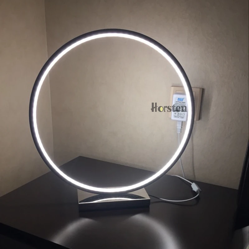 Horsten Nordic Creative Art Decortaion Dimmable LED Table Lamp Minimalism Modern Round Desk Table Light Bedside Lamp Gift (6)
