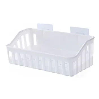

Kitchen Bathroom Storage Shelf Hanging Rack Corner Basket Holder Organizer Wall-mounted Storage Basket Household Organization