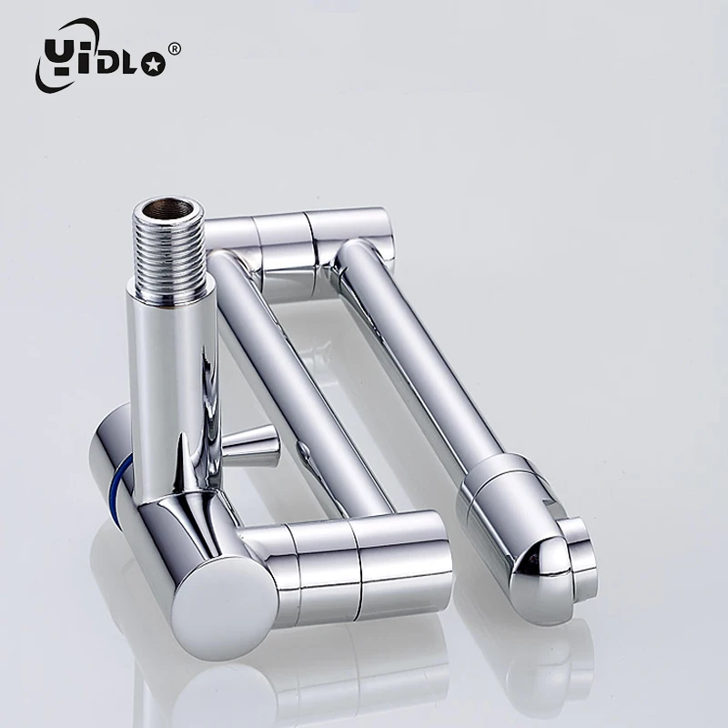 Wall Mount Kitchen Faucet Folding Single Handle Sink Brass Taps Single Cold Water Tap 360 degree rotary nozzle bathroom Faucet Wall Mount Kitchen Faucet Folding Single Handle Sink Brass Taps Single Cold Water Tap 360 degree rotary nozzle bathroom Faucet