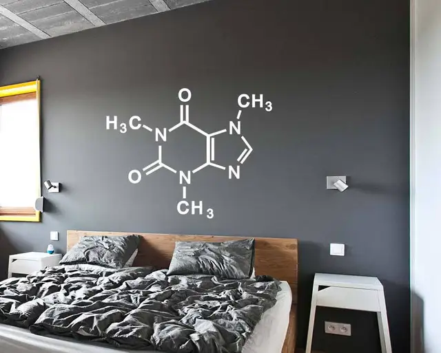 Aliexpress Wall Decal Art Home Decor Caffeine Molecule Wall Decal Art Home Decor Caffeine Molecule Periodic Table Elements Chemistry Vinyl Sticker Bedroom