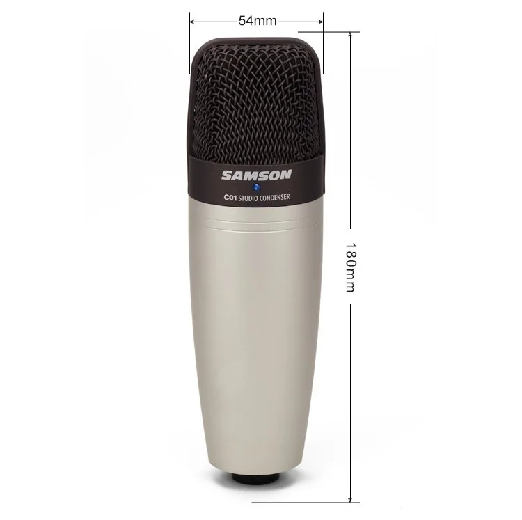 SAMSON C01 and Pop filter Condenser Microphone for recording vocals, acoustic instruments and for use as and overhead drum mic