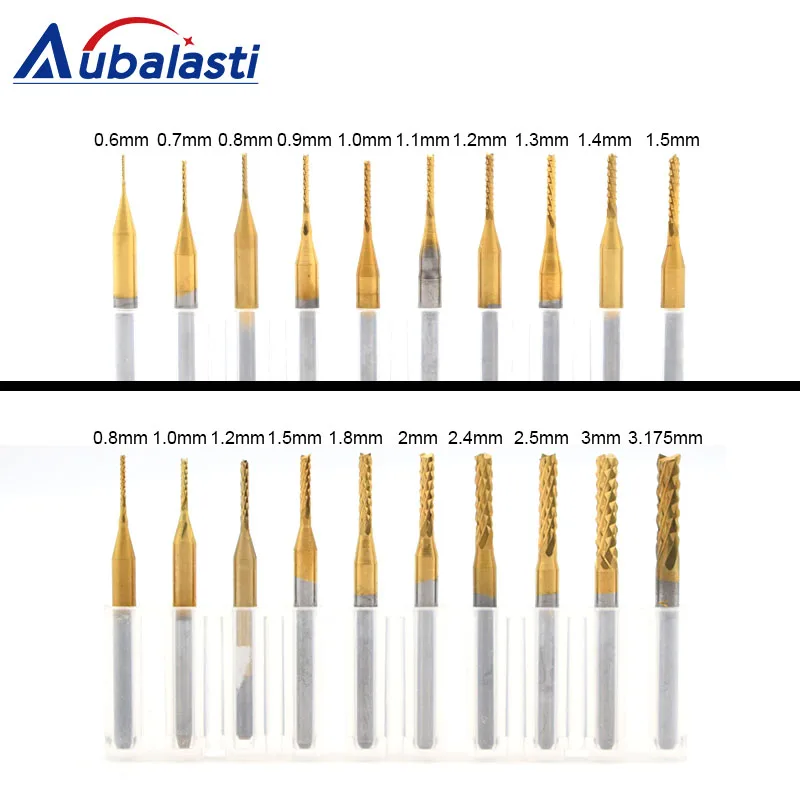 Фрезерный станок с ЧПУ мини-Карбид PCB Концевая фреза Инструменты 3,175 диаметр режущие биты фрезерный комплект для резки и фрезерный станок с ЧПУ