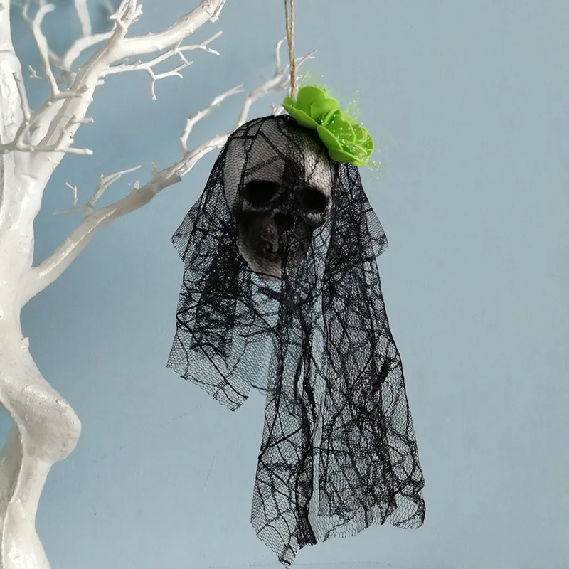 Cosplay&ware Halloween Scary Creepy Hanging Skull Skeleton Ghost Bar Garden Yard Home Haunted Party June 25 -Cosplayware Store