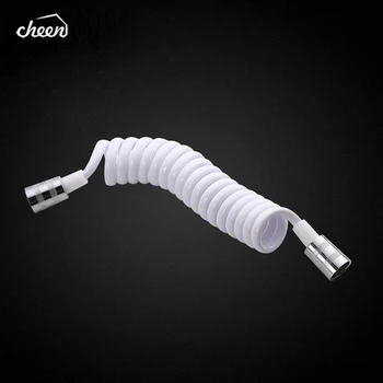 

ABS Telephone Line Style Spring Flexible Shower Hose with Brass Nuts Water Plumbing Toilet Bidet Sprayer Gun Connect Pipe
