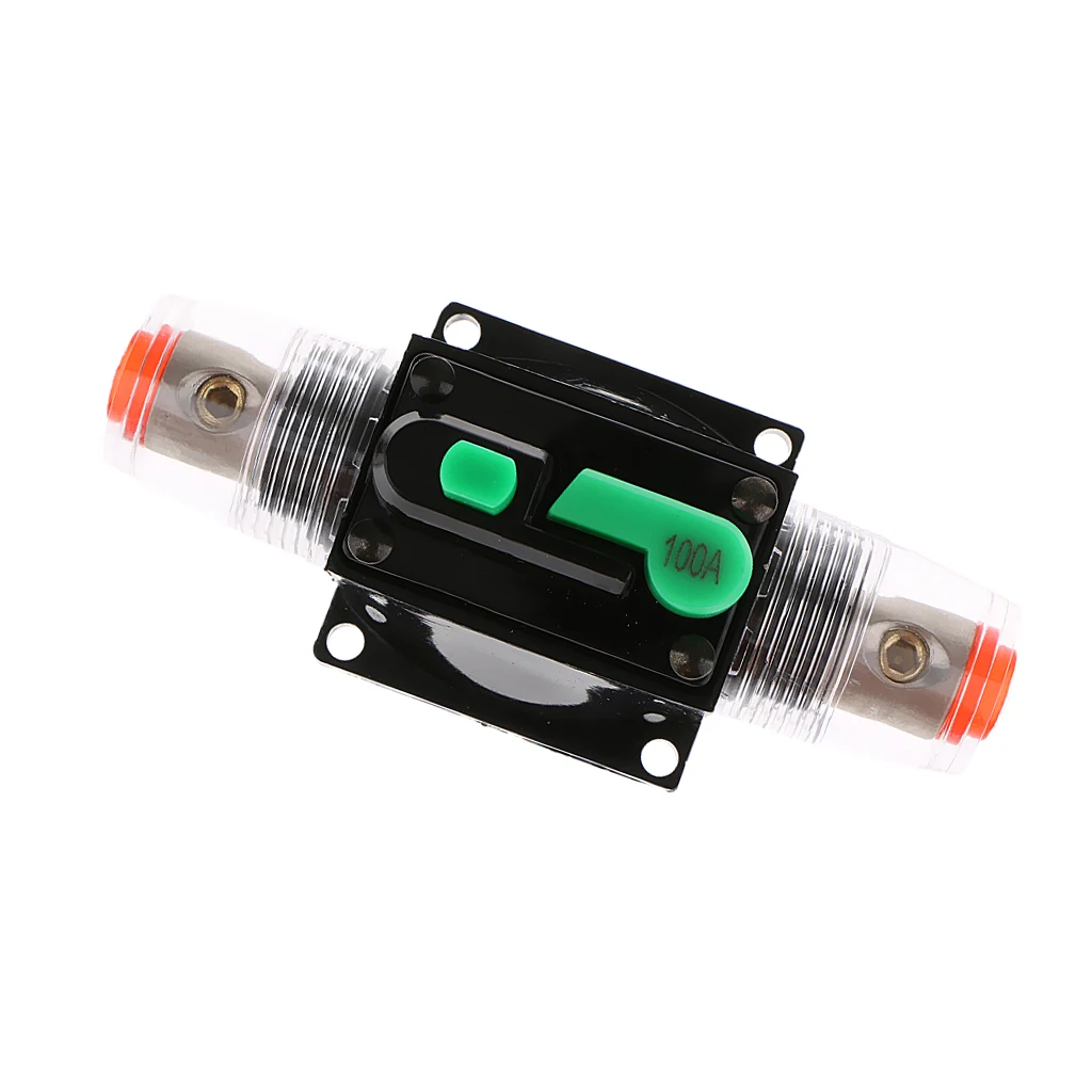 MagiDeal 12V-36V In-Line Circuit Breaker Fuse Auto Car Stereo Audio 100AMP Water Resistant Housing