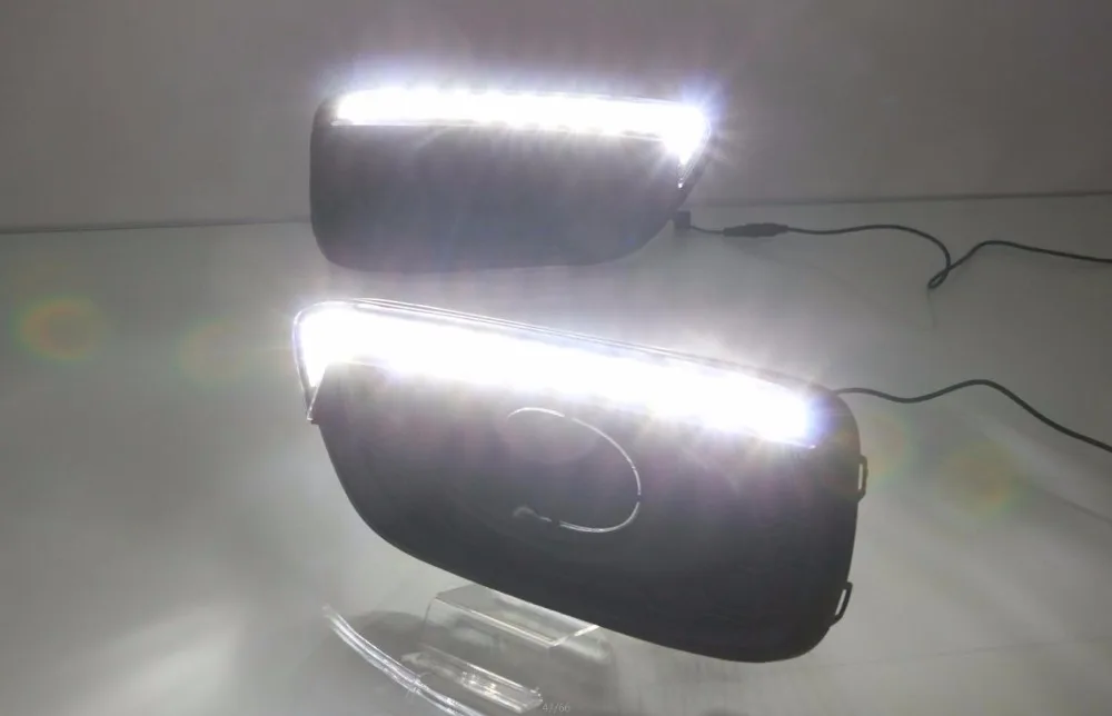 Osmrk led drl дневные ходовые огни для Honda brio с динамическим движущимся желтым поворотным сигналом