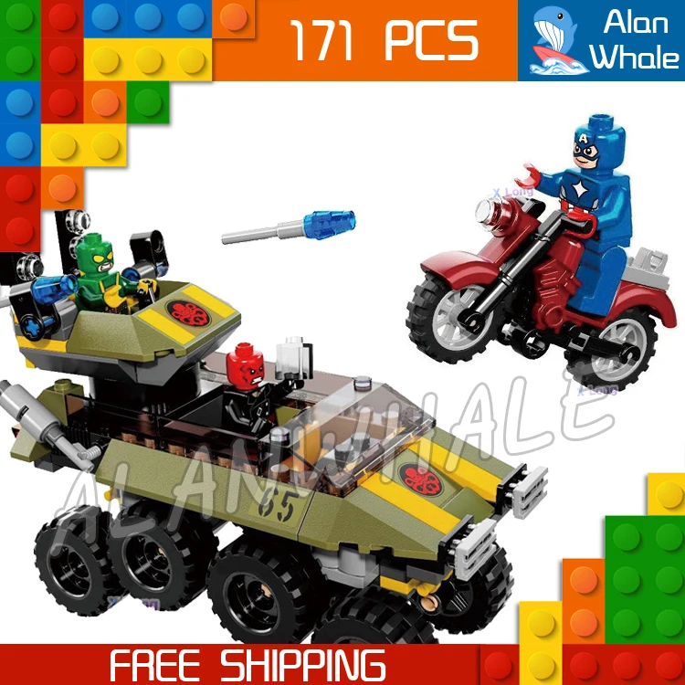 

171pcs Bela 10238 Avengers Captain America vs. Hydra Model Building blocks Action toy Compatible With Lego