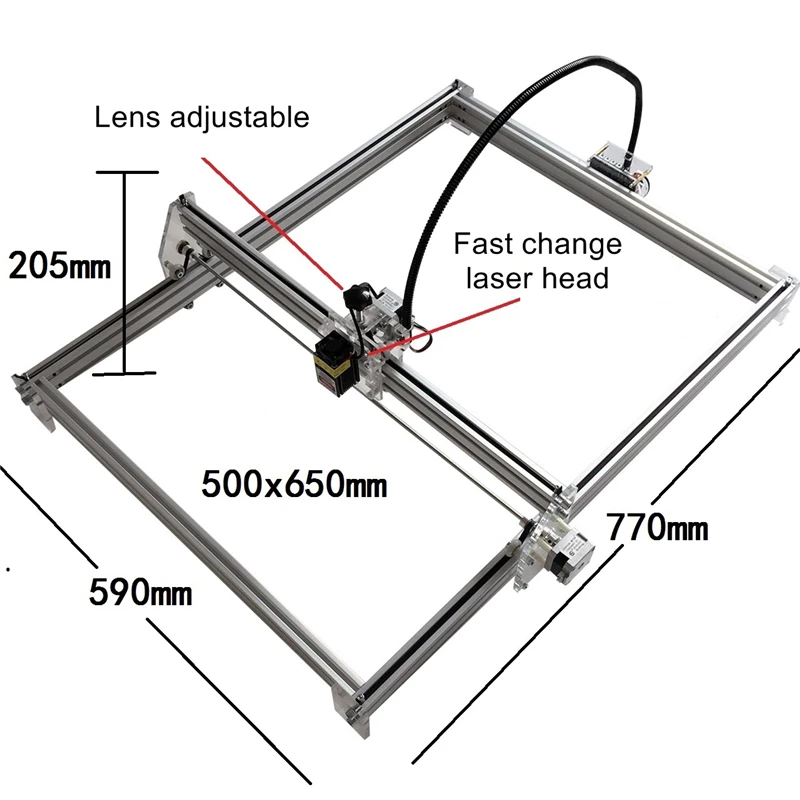 Россия taxfree 10 Вт DIY лазерная резка металла гравировальный станок 5065 CNC лазерный гравер по дереву 500*650 мм