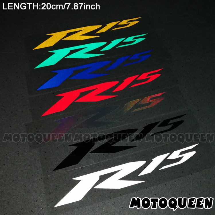 

2PCS Reflective Motorcycle Body shell Wheels Fairing Helmet Tank Pad Decoration Logo Accessories Stickers Decals For YAMAHA R15