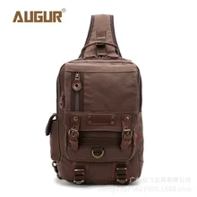 AUGUR Vintage Men Chest Pack Bag Canvas Crossbody Bag Luxury Brand Men Messenger Bags High Quality Shoulder Bags for Men