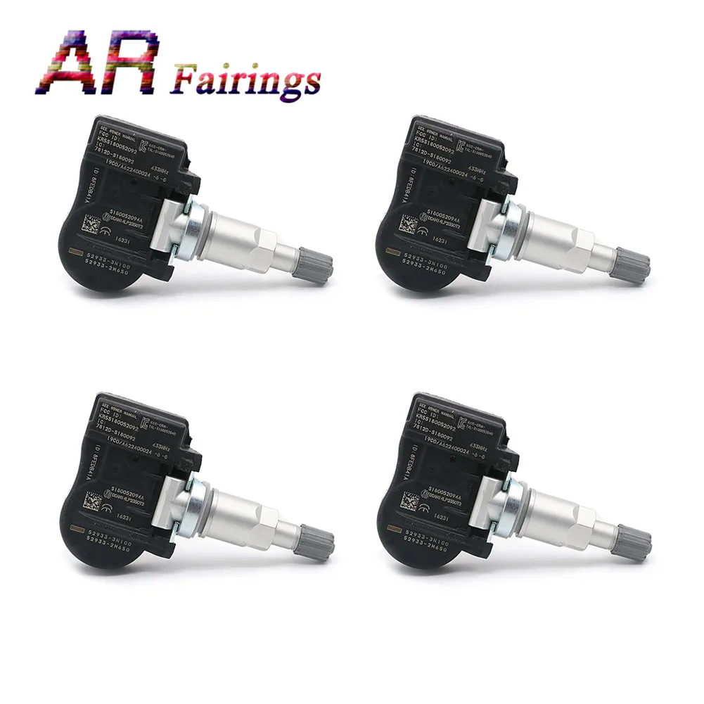 

4 PIECE 52933-3N100 TPMS Tire Pressure Sensor Monitor Systems Wheels Tires Part For Hyundai Accent Genesis Coupe For Kia Sorento