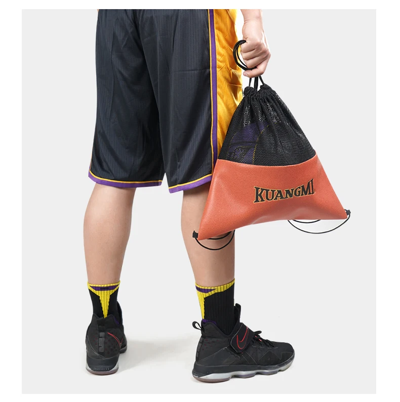 Kuangmi баскетбол сумка для хранения Спорт мяч футбол рюкзак для волейбола сумки круглый форма регулируемый плечевой ремень