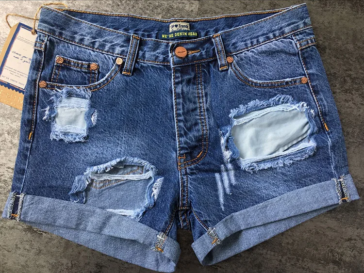 2018 High Quality Women Shorts Loose Jenas Low Waist Cross Pants Pockets Jeans Cuffs Shorts Womens Jeans Jeans