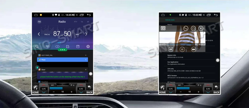 Cheap Sinosmart 9.7 inch Android 8.1 Vertical HD screen car gps multimedia radio navigation player for Renault Koleos 2017-2018 4