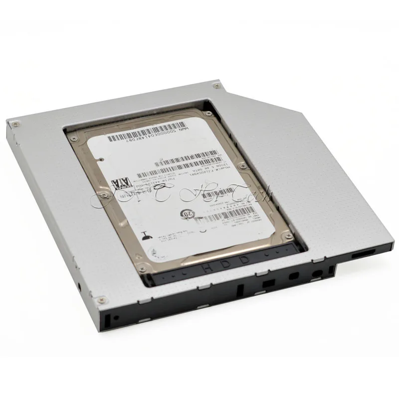 Универсальный Алюминий 2nd HDD Caddy 12,7 мм SATA 3,0 optibay для 7/9/9,5/12,5 мм адаптер 2," SSD чехол компакт-дисков DVD корпус для жесткого диска CD-ROM