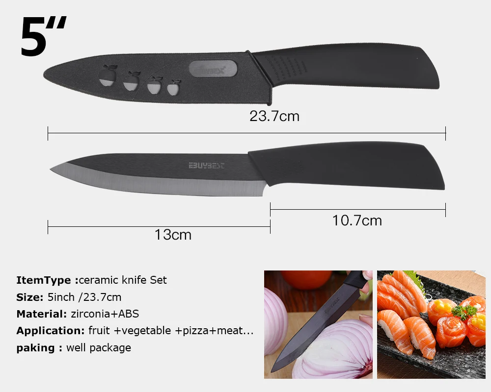 Kitchen Knives Ceramic Knives Cook 3 4 5 6 inch+ Peeler Zirconia Black Blade Paring Fruit Vege Chef Ceramic Knife Set