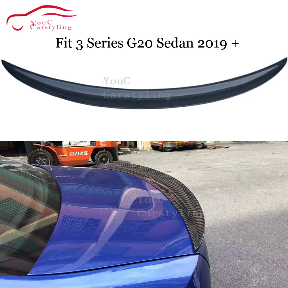 

M-Performance Style G20 Carbon Fiber Rear Spoiler Wing for BMW 3 Series G20 Sedan 2019 + Rear Trunk Boot Lip