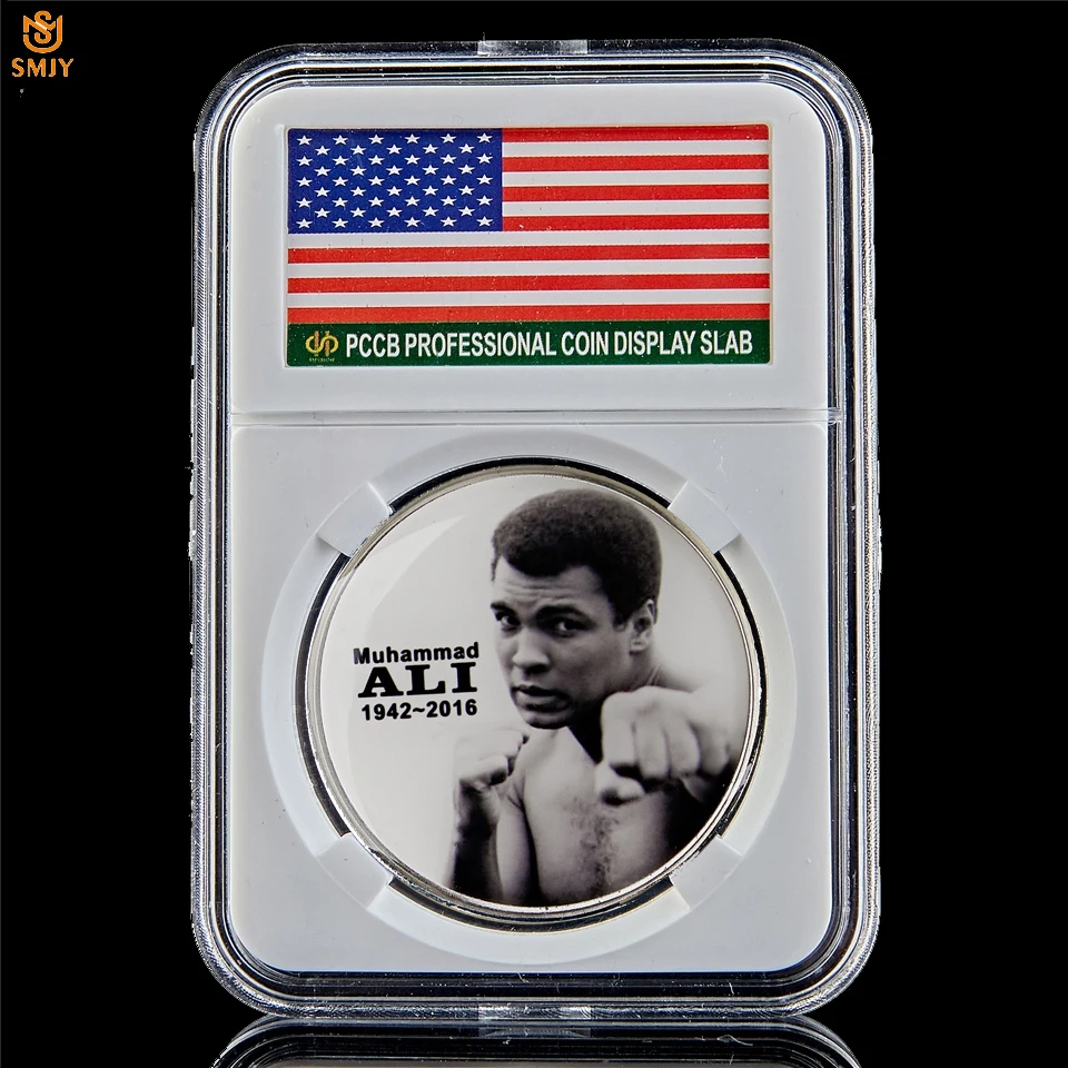 

USA Boxing Fighting Champion Muhammad Ali Rar US Copper Token Commemorative Coin Value For Souvenir W/PCCB Display Box