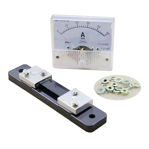 

DC 0-50A Analog Amp Meter Ammeter Current Panel + 50A 75mV Shunt Resistor