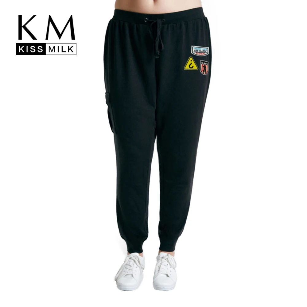 

Kissmilk Plus Size New Fashion Women Clothing Streetwear Basic Patched Cargo Joggers Long Big Size Pants 3XL 4XL 5XL 6XL