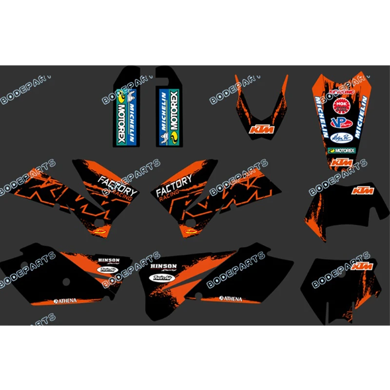 

Dirt Motor bike Motorcycle SXF MXC SX EXC Graphics Kit For KTM Motorcycle SXF MXC SX EXC 2005 2006 2007