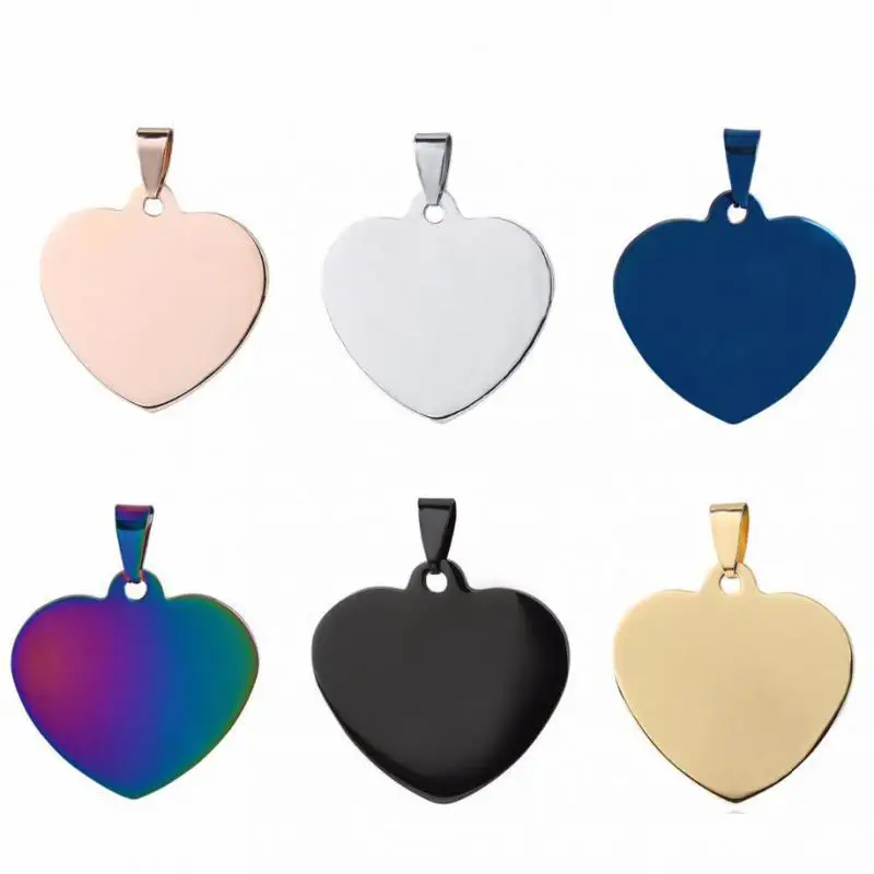 

Personalized Heart-shaped Necklace Titanium Steel Identity Tag Pendant Necklace Mujer Custom Photo Jewelry Valentine's Day Gift