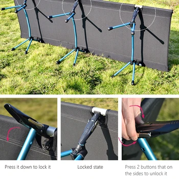 ARICXI Camping Mat Sturdy Comfortable Portable Folding Tent Bed Cot Sleeping Outdoor Camping foldable bed 5