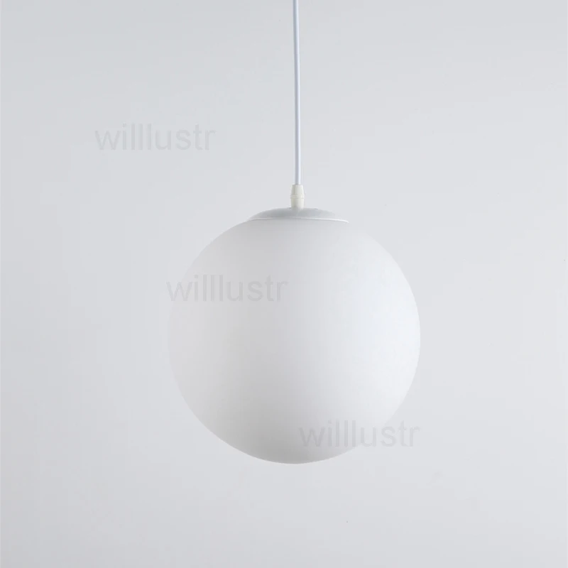  Glass Globe Pendant Lamp Light Hotel Office Restaurant Cafe Bedroom Dinning Room Milk White Ball Ro - 32862233038