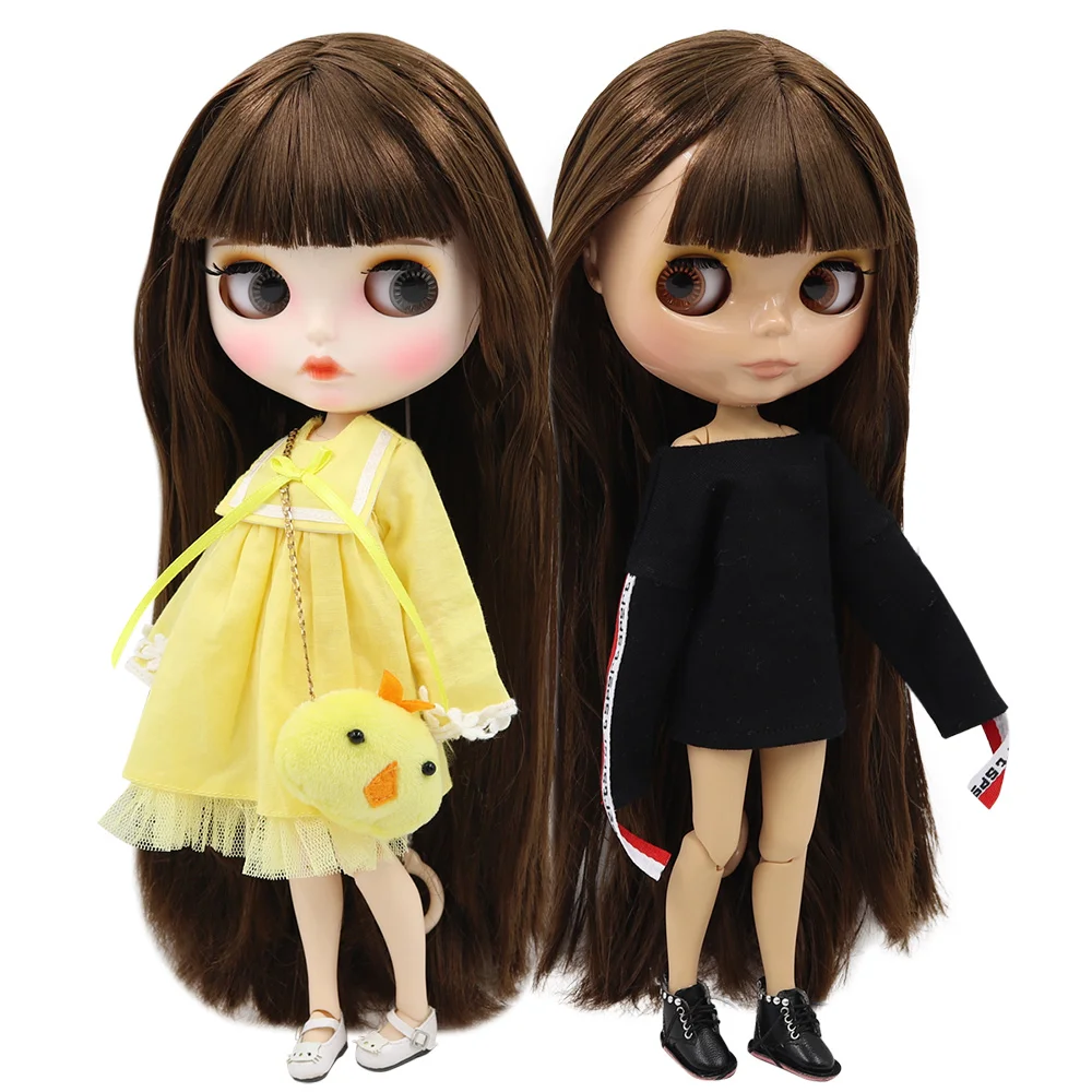 Фабрика blyth кукла 1/6 bjd шарнир тела темная кожа матовое лицо фиолетовые волосы без