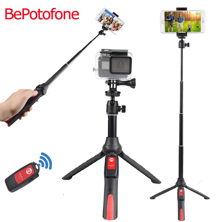 Selfie Stick Tripod live Stand Extendable Monopod Bluetooth Remote