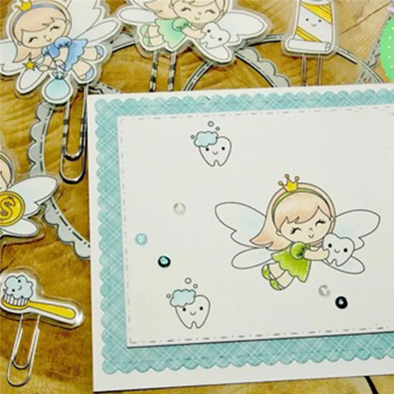 

GJCrafts Angel Clear Stamps and Dies Girls Scrapbooking Metal Die Cut for Card Making Cutting Die Craft New 2019 Photo Album