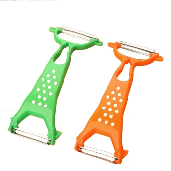 

Wholesale 3 pc/lot Kitchen gadget fruit peeling knife peeler Multifunctional fruit peeler peeling