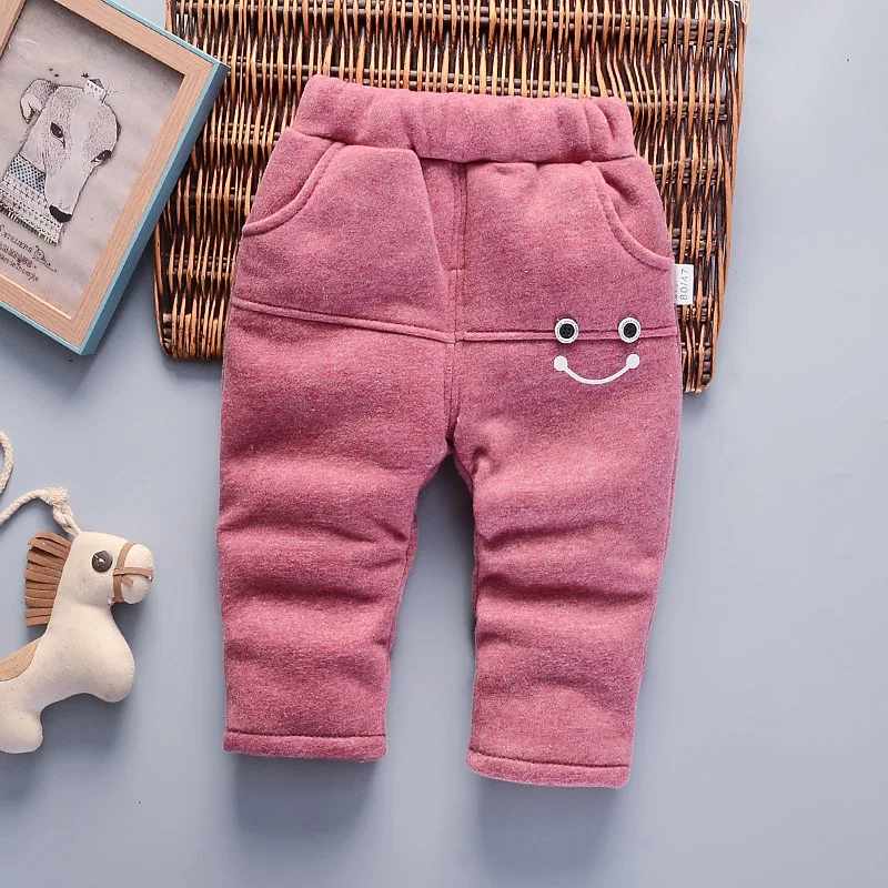 Зимние штаны для малышей коллекция 2019 года, осенняя теплая одежда для малышей повседневные детские штаны с рисунком для мальчиков и