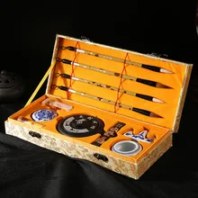 Роскошный набор кистей для китайской каллиграфии, ручка для художника, кисть для рисования; ручка для чернил и чернил