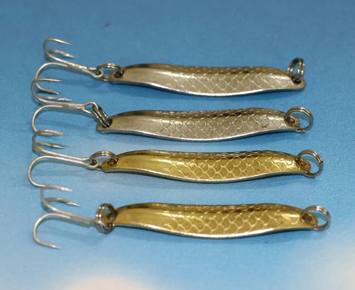 Buy 4 Pieces Fishing Spoon Metal Lures Bass Culter