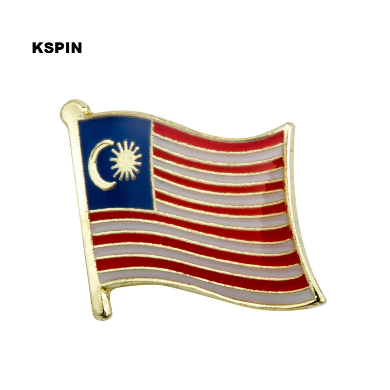 Малайзийский Металлический Нагрудный значок с флагом значок для одежды в заплатках Rozety Papierowe рюкзак со значком KS-0114