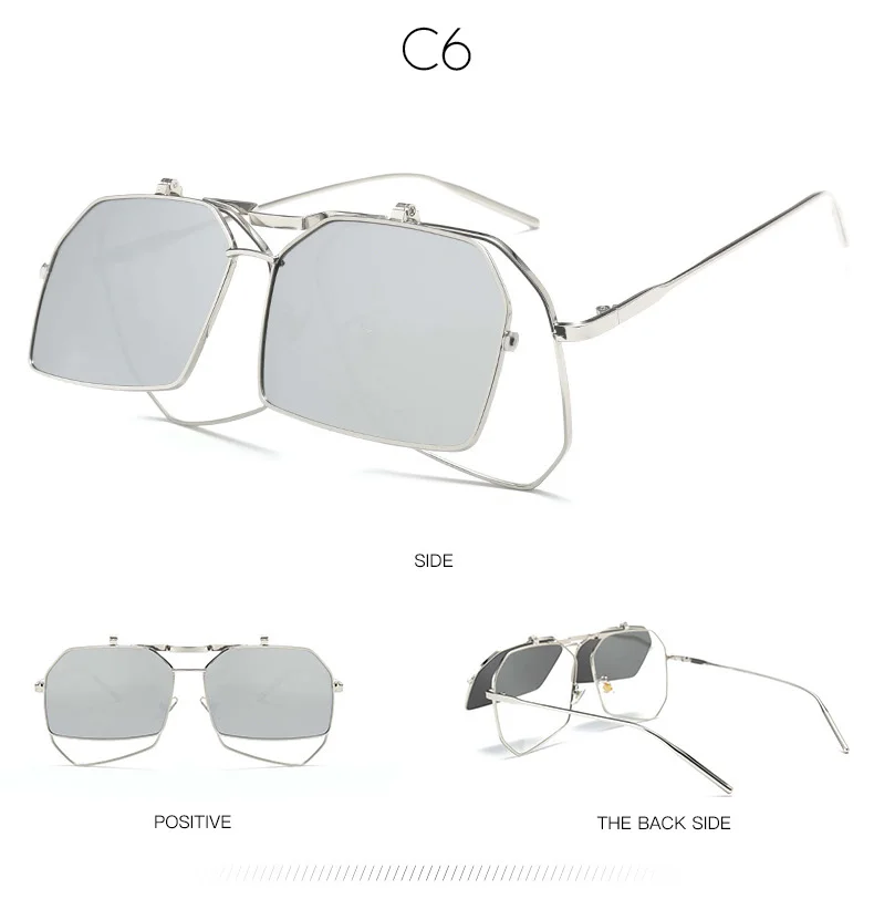 WHO CUTIE, уникальные женские солнцезащитные очки с Откидывающейся Крышкой, фирменный дизайн, женские солнцезащитные очки с зажимом на носу, красный оттенок, прозрачные линзы, оттенки OM450