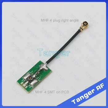 

IPX IPEX MHF4 female socket on PCB to MHF 4 plug right angle OD 0.81mm diameter RF Coaxial Jumper cable 3in 8cm for Wifi Router
