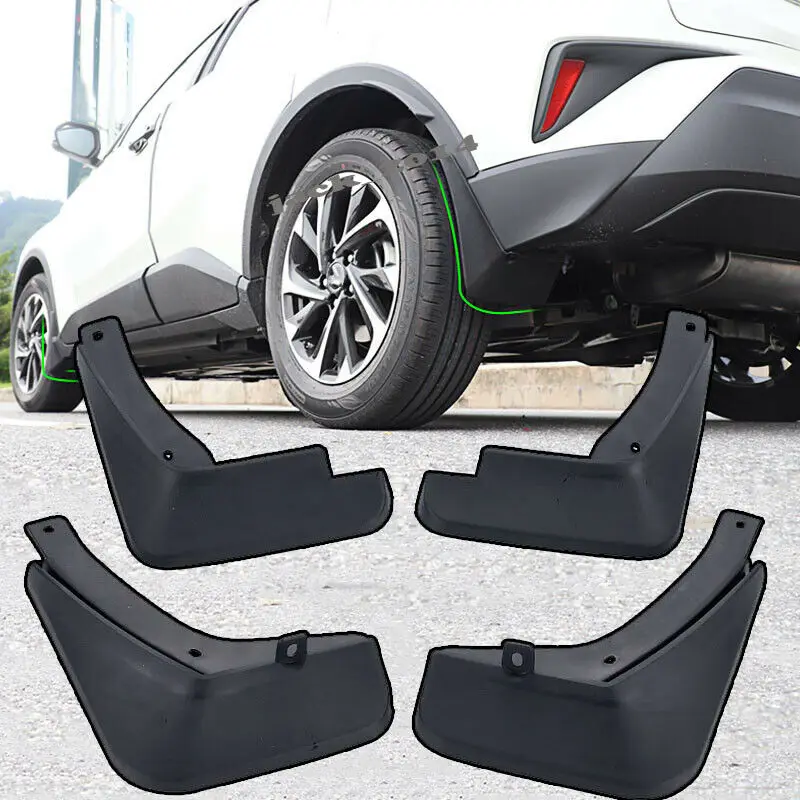 

4PCS Black Rubber Mudflaps MudSplash Guards Fenders For 2018 Toyota C-HR CHR