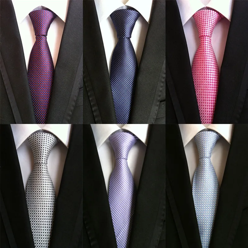 

CityRaider Brand New Blue Solid Style Silk Ties for Men Neckties Slim Mans Necktie for Wedding 8cm Width Groom Tie Gravatas A037