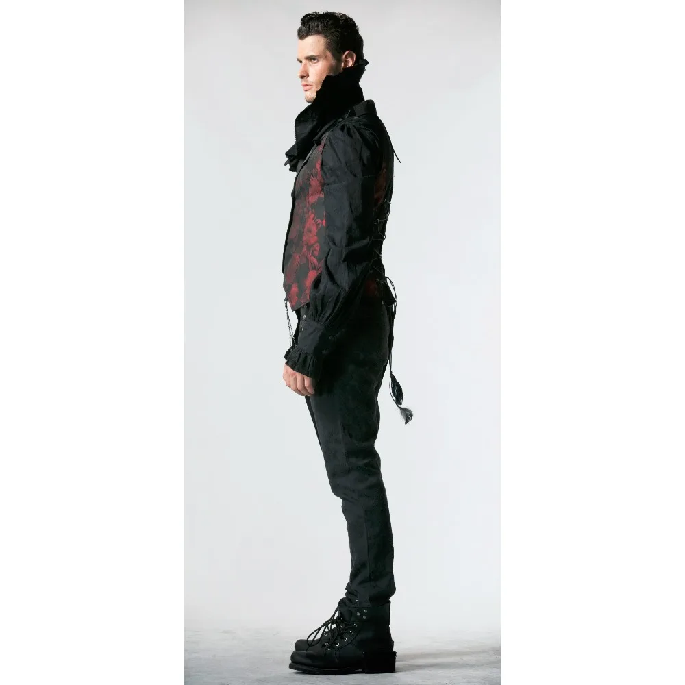 Punk Gothic Men Rave Visual Kei Vest Rock fashion clothing vampire Jacket Summer