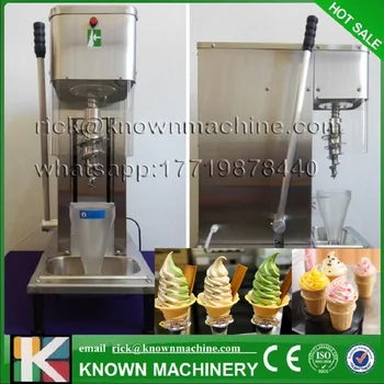 

Commercial table model 80L/H 930ml mixing bowl capacity frozen yogurt blending machine real fruit ice cream mixer for sale