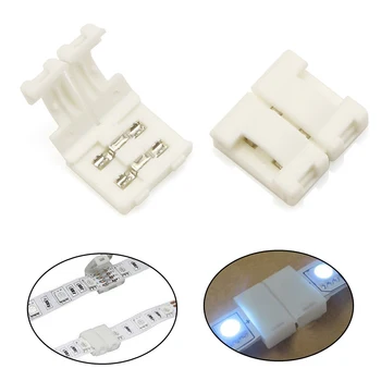 

5/10/25/50PCS 10mm-2-pin-quick-connector-solderless-connector-for-3528-LED-strip