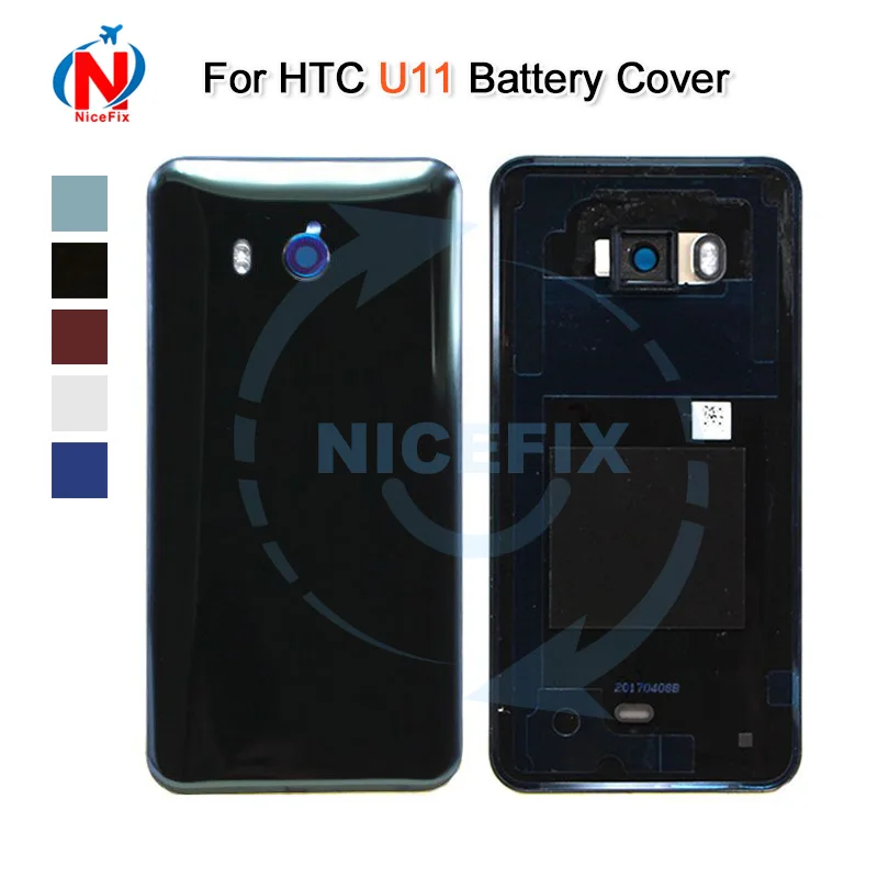 

5.5" For HTC U11 Battery Cover With Camera Lens Glass Door Back Housing Case For HTC U11 U-3w W-1w Back Cover