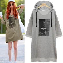 Women Coat Plus Size Pullover Casual Spring Autumn Summer Sweatshirt Print Loose Hoodies Sweatshirt Long Style Lady Clothes Women Coat Plus Size Pullover Casual Spring Autumn Summer Sweatshirt Print Loose Hoodies Sweatshirt Long Style Lady Clothes