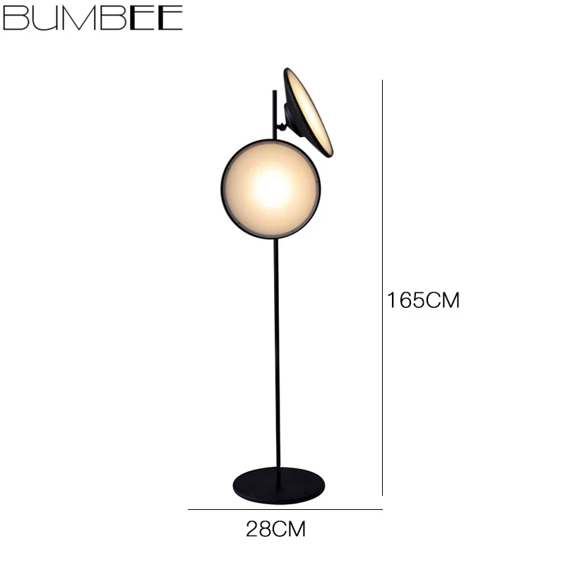 Постмодерн СВЕТОДИОДНЫЙ торшер простой скандинавский дизайнер гостиная Напольная Лампа американская двойная рога радар прикроватная лампа Lamparas De Lighting - Цвет абажура: Черный