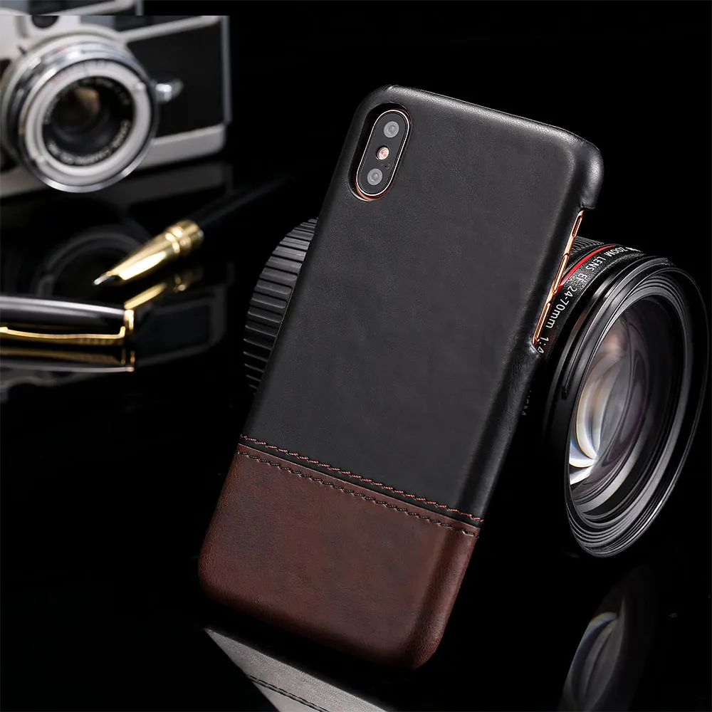 Кожаный чехол KISSCASE в деловом стиле для iPhone 7 8 6 6S Plus чехлы смешанных цветов X XR XS Max