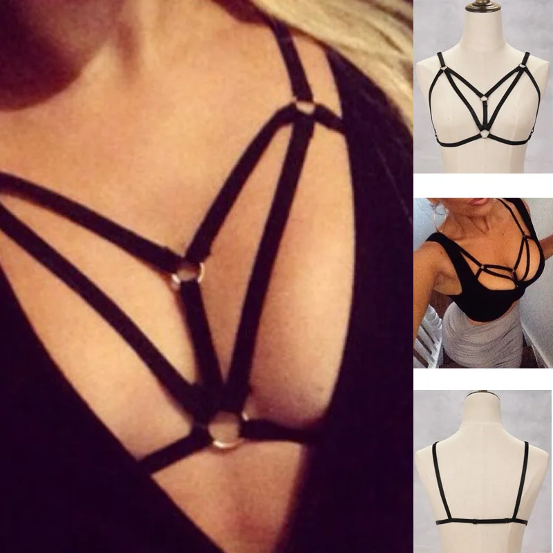 

JLX.HARNESS Fetish Wear Harness Bra Open Chest Cage Bra Pole Dance Bondage Lingerie Nightclub Bodysuit O0396