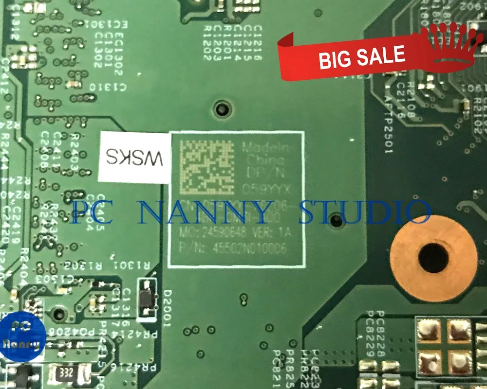 buy  PCNANNY 059YYX 59YYX for DELL Inspiron 17 7746 Laptop motherboard I7-5500U DDR3L 14202-1 tested