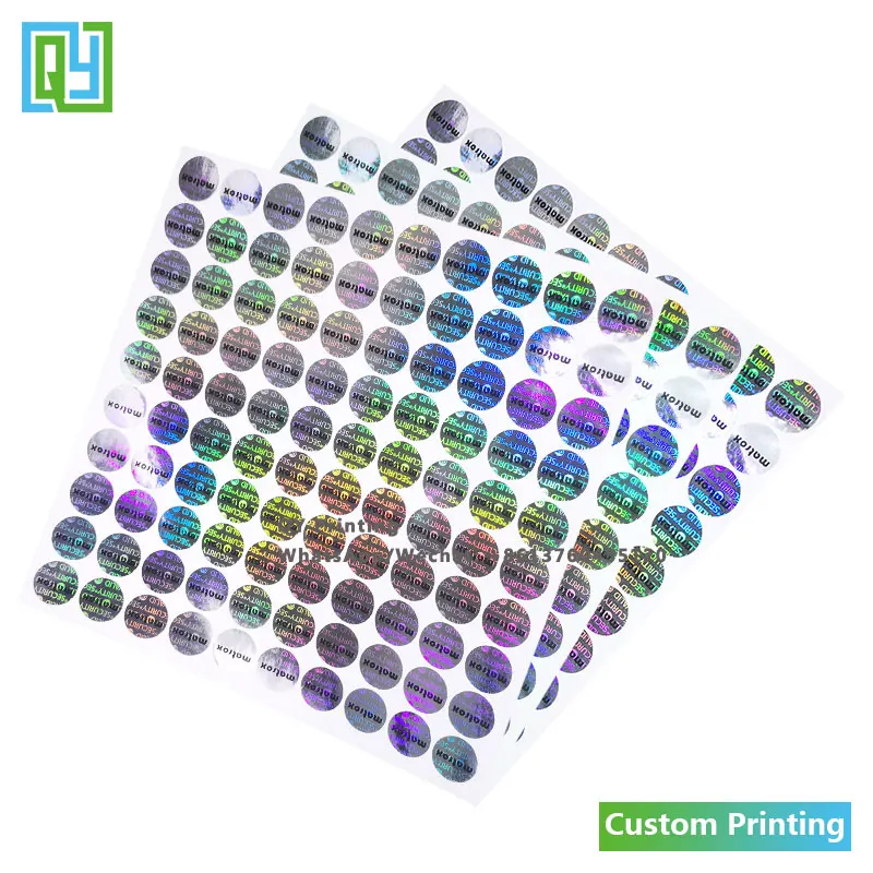 10000pcs 14x14mm 무료 배송 사용자 정의 인쇄 보안 3D 실버 홀로그램 스티커 브랜드 마크 로고 이름 보안 인감 레이블